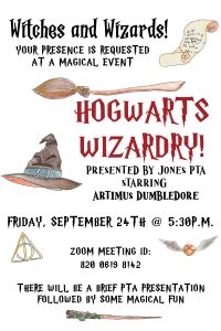 Hogwarts Wizardry Virtual Family Event / PTA Association Meeting